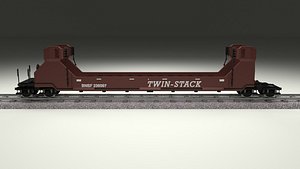 3d model of train car