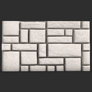 3D 6 Models Stone Walls 2 model