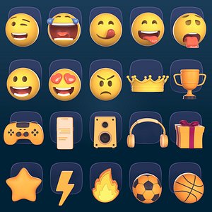 Cartoon Pack -- Smiley - Emoji - Hand- Smartphone - Icon - Video Controller