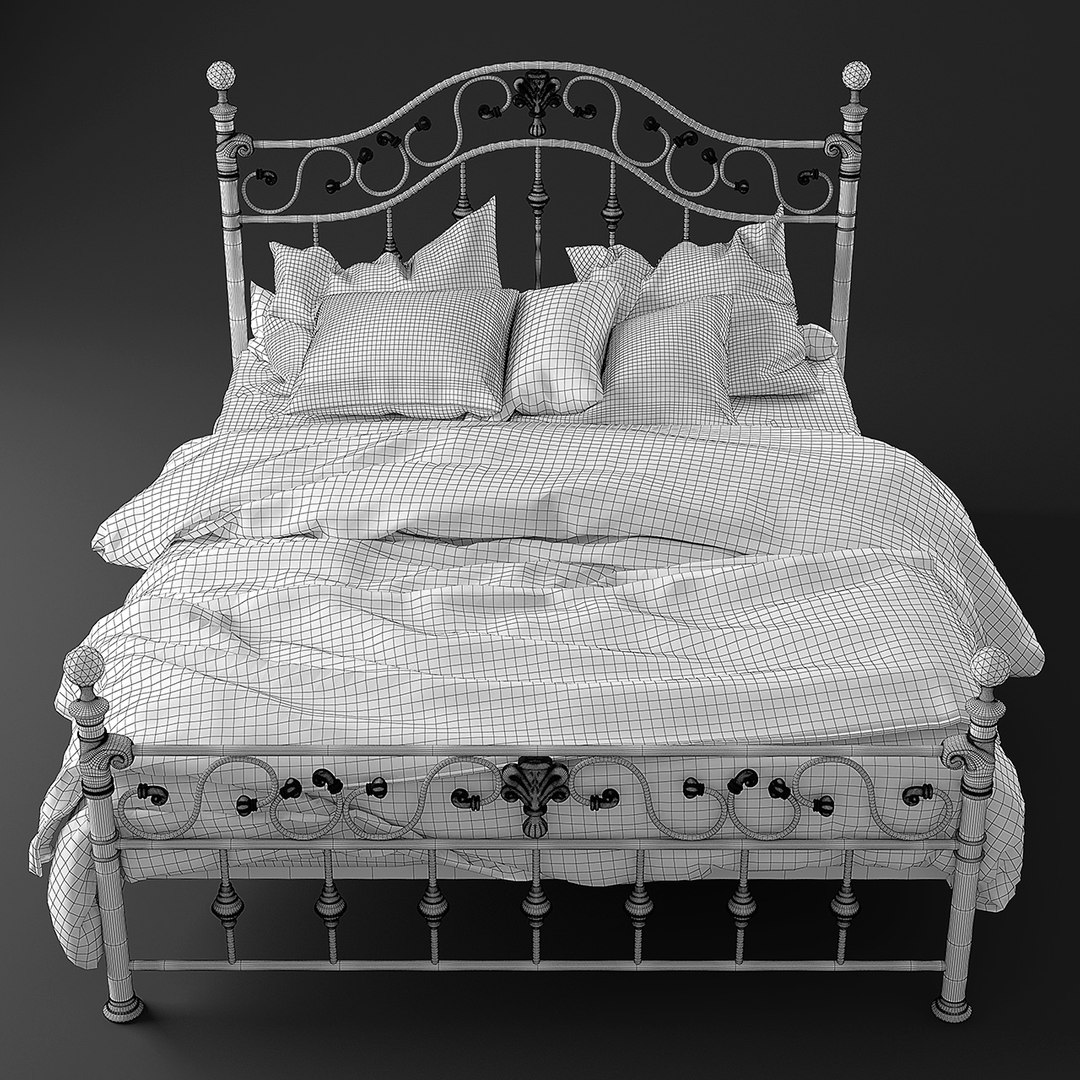 3D Bed Tetchair Charlotte Model - TurboSquid 1409799