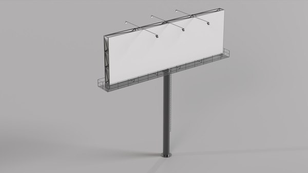 Blank outdoor billboard 3D