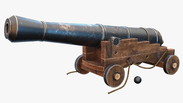 3D old cannon - TurboSquid 1530856