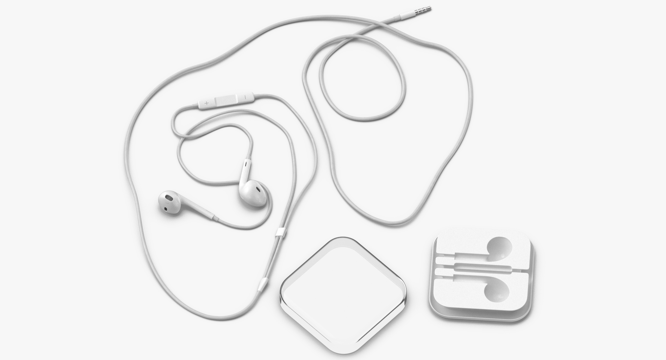 3D apple earbuds laying model TurboSquid 1289727