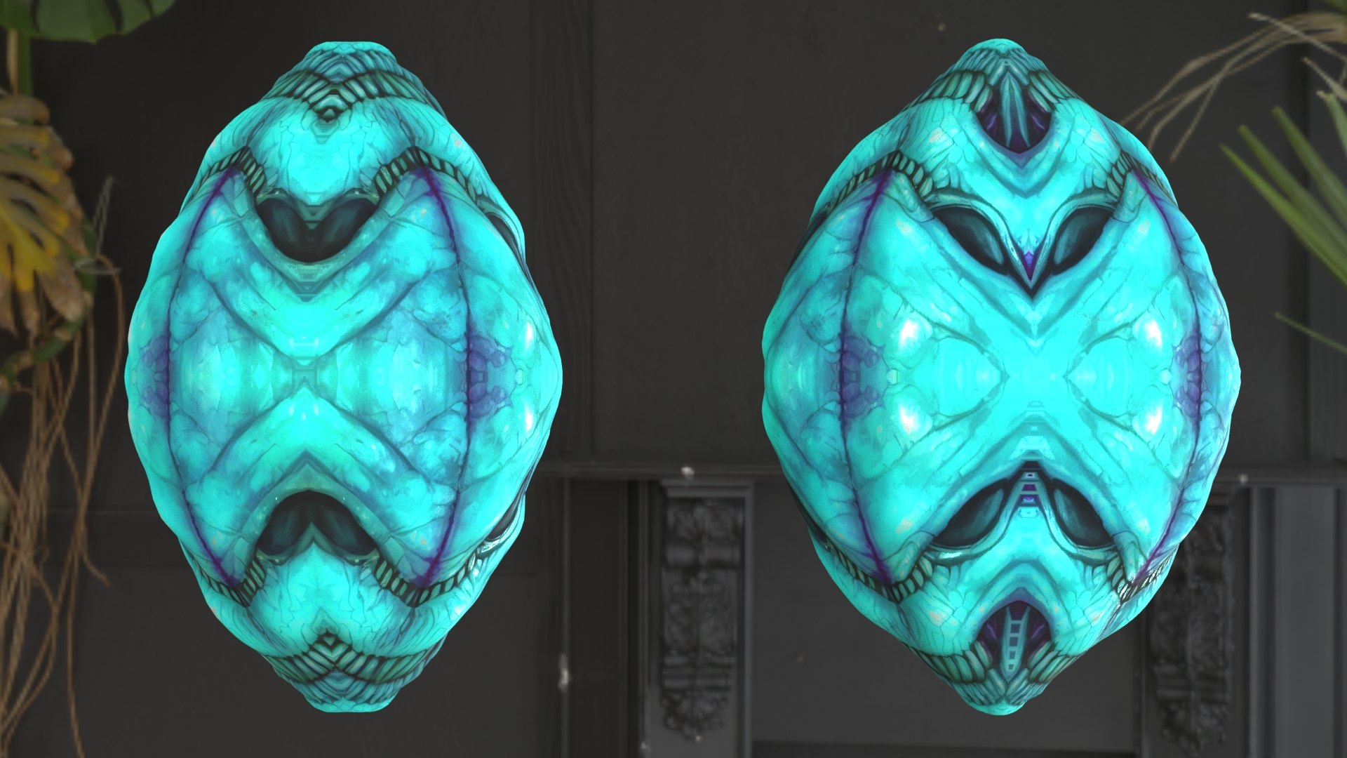 Blue Alien Egg 1 3D Model - TurboSquid 1986587