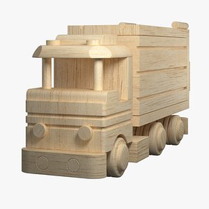 3d wodden truck model