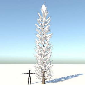 Snow Tuscan Cypress Tree 3
