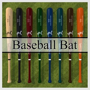 Low Polygon Baseball Bat