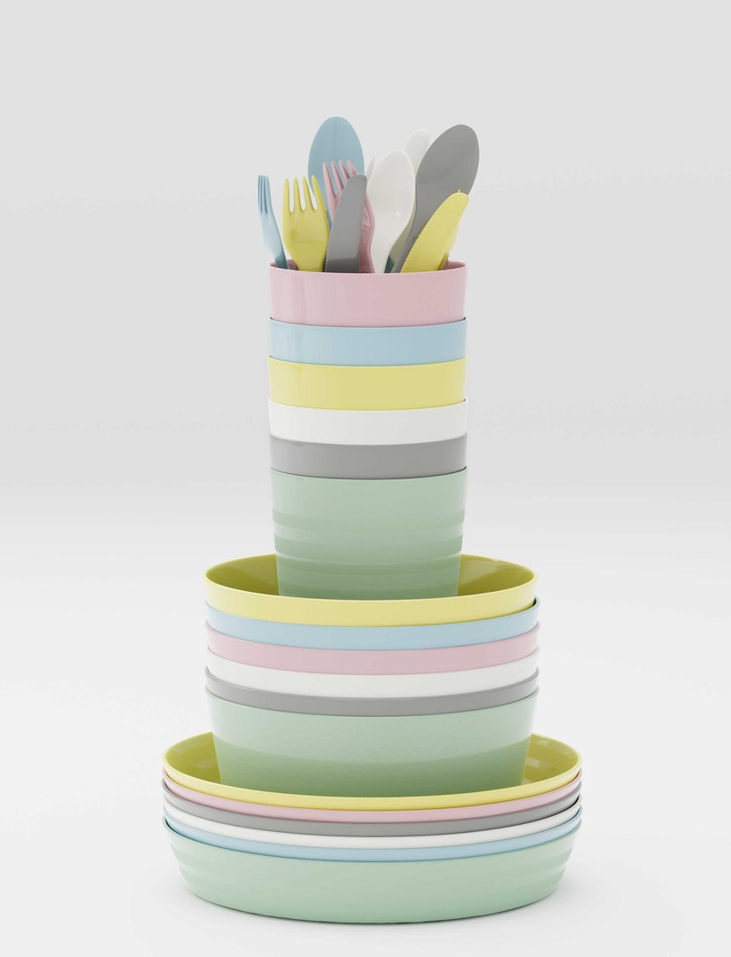 Dishware Children IKEA 3D TurboSquid 2044477