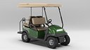 Green Golf Cart