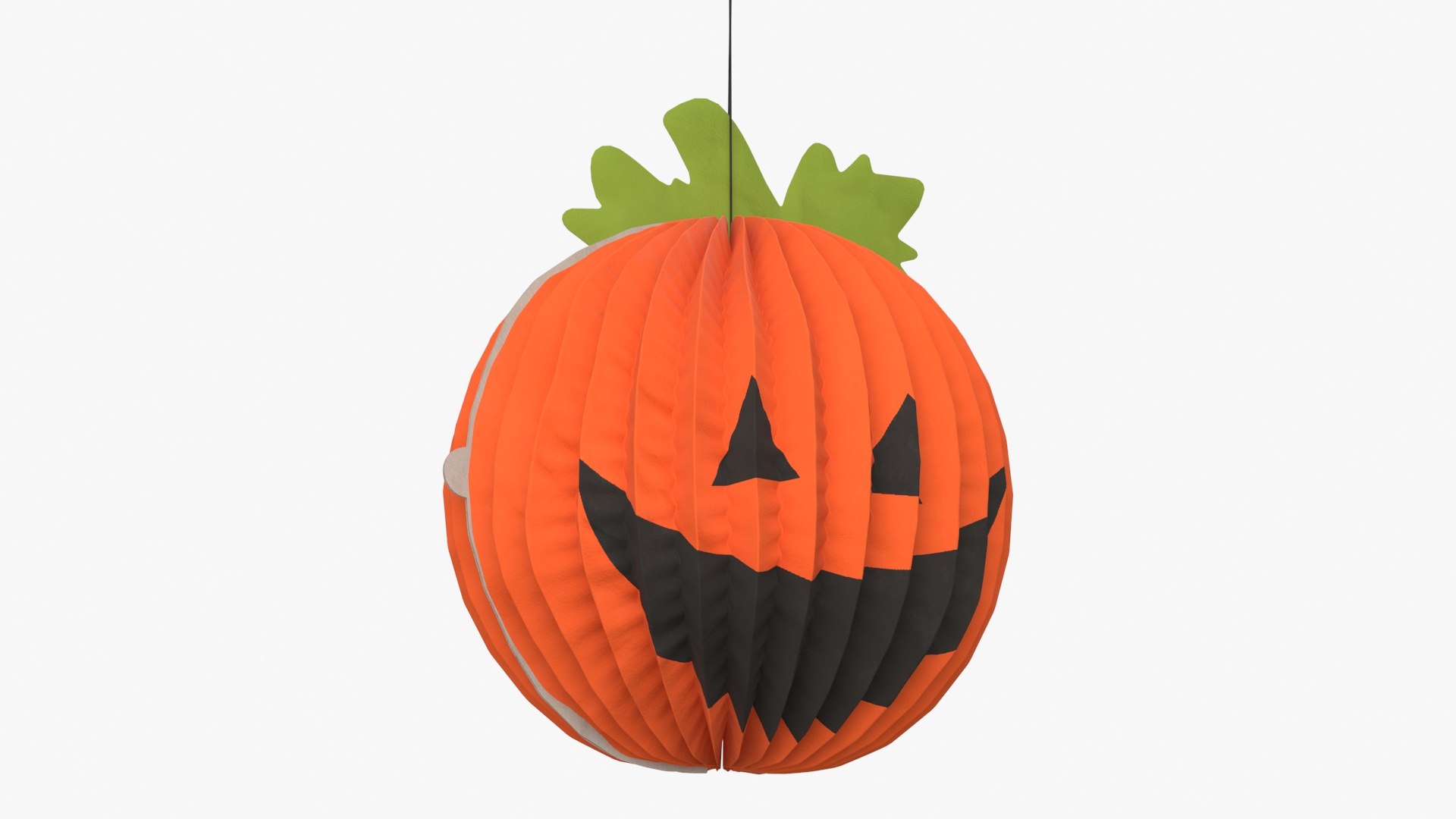 Halloween Pumpkin Paper Decorations 3D model preview
