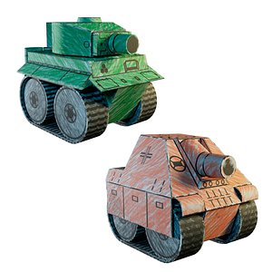 Paper Tanks 3D model