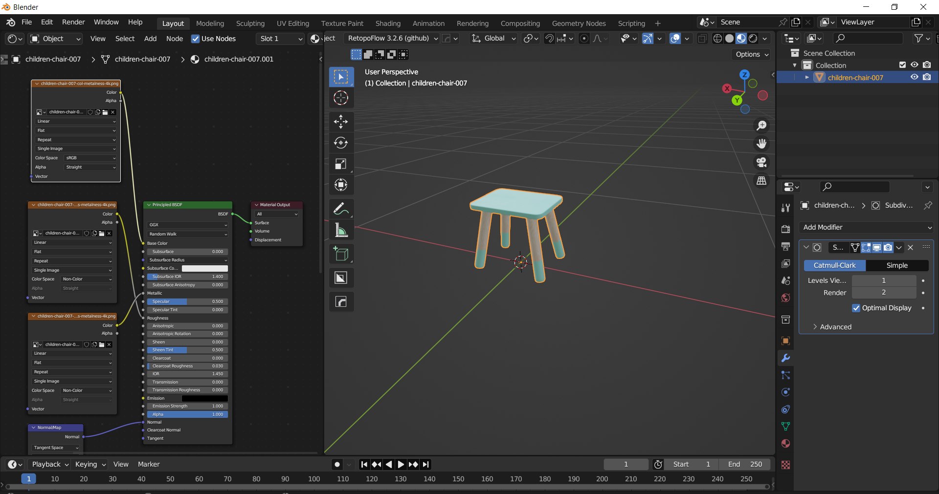 3D Kids Chair 37 Model - TurboSquid 2119445
