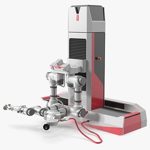Automated Fuel Dispensing Robot Red