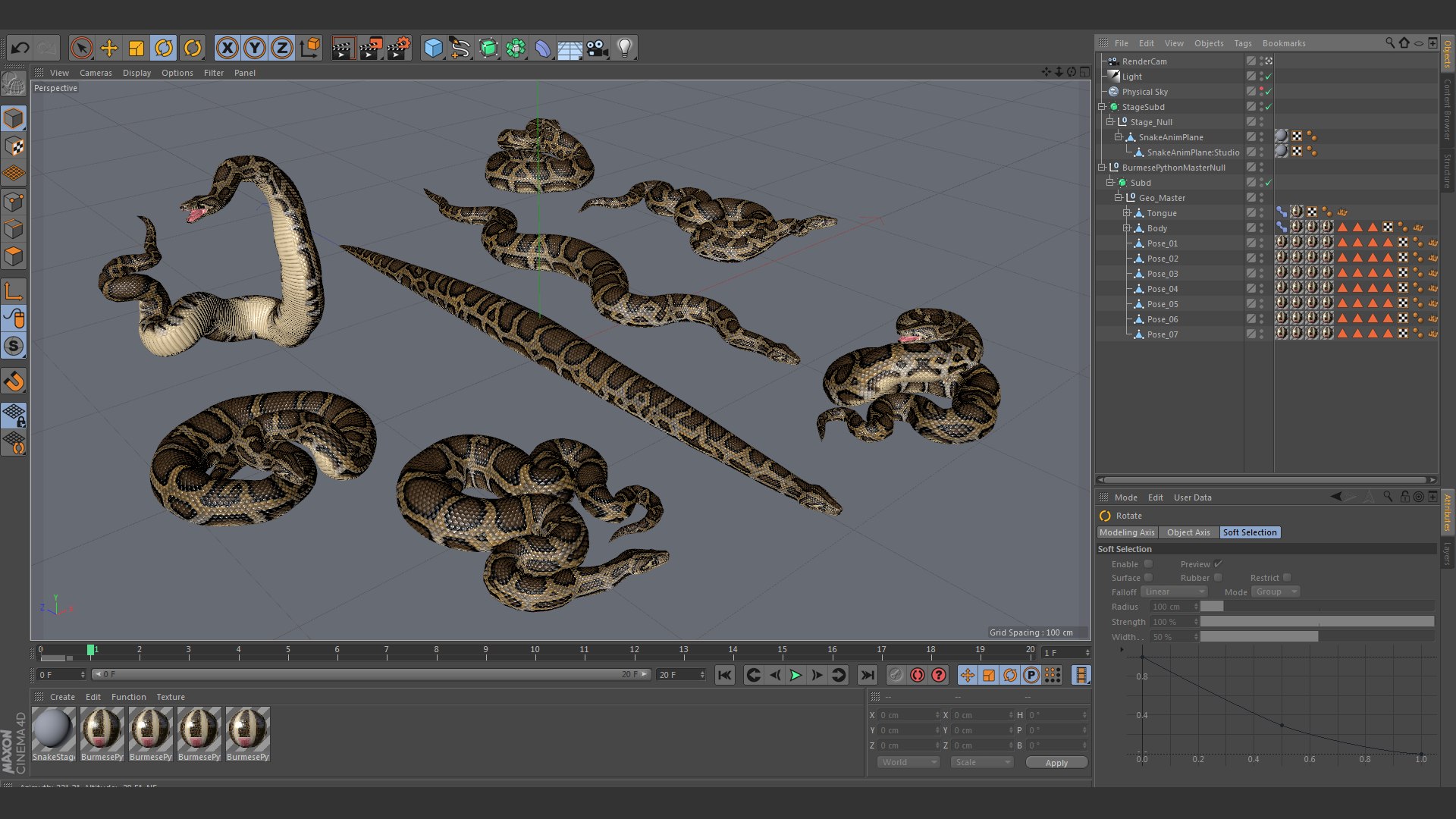 Burmese Python - Rigged 3D model - TurboSquid 1774445