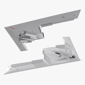 Strategic B-21 Raider Jet White Rigged