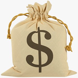 3D Money Bag V2 model