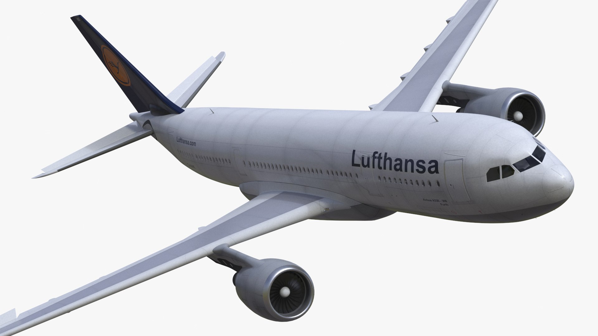 Lufthansa Airbus A330-200 Commercial Airliner Rigged 3D model preview