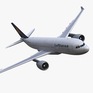 Lufthansa Airbus A330-200 Commercial Airliner Rigged