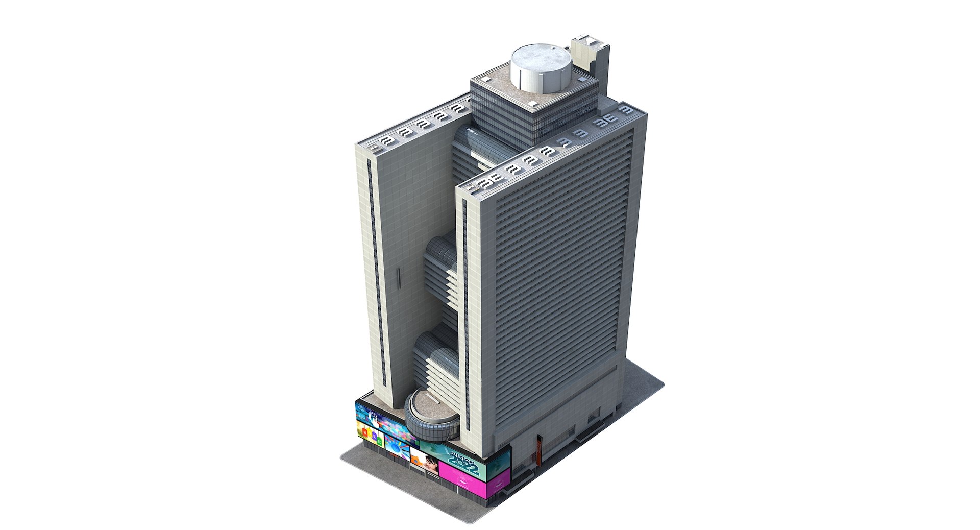 Marriott Marquis Times Square Low Poly 3D Model - TurboSquid 2125513