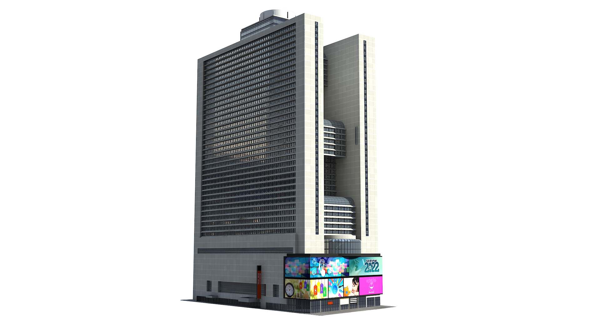 Marriott Marquis Times Square Low Poly 3D Model - TurboSquid 2125513