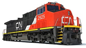 3D canadian national locomotive model