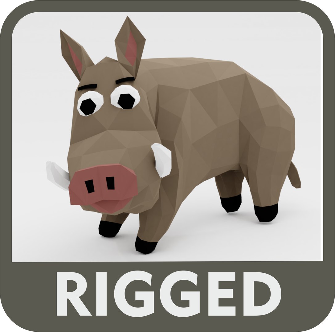 3D Boar Character Rig - TurboSquid 1297372