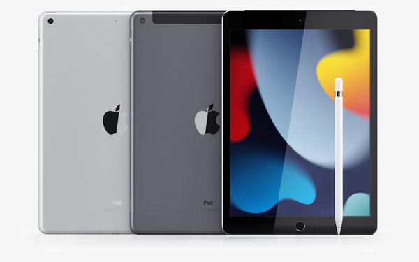 modelo 3d Apple iPad Pro 10 2 2021 WiFi y celular de novena generación con  gris lápiz - TurboSquid 1791634