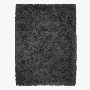 wool mayson black rug 3D