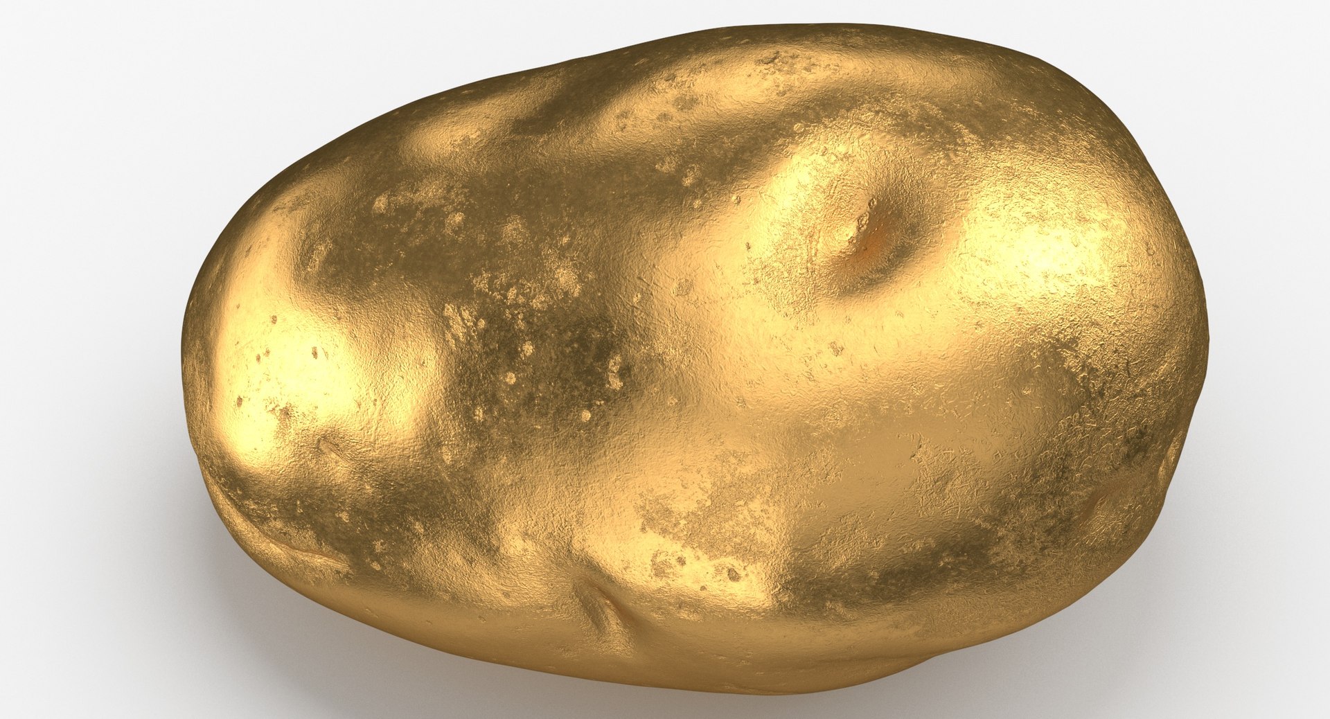 3D Potato Clean 01 Gold - TurboSquid 1597603