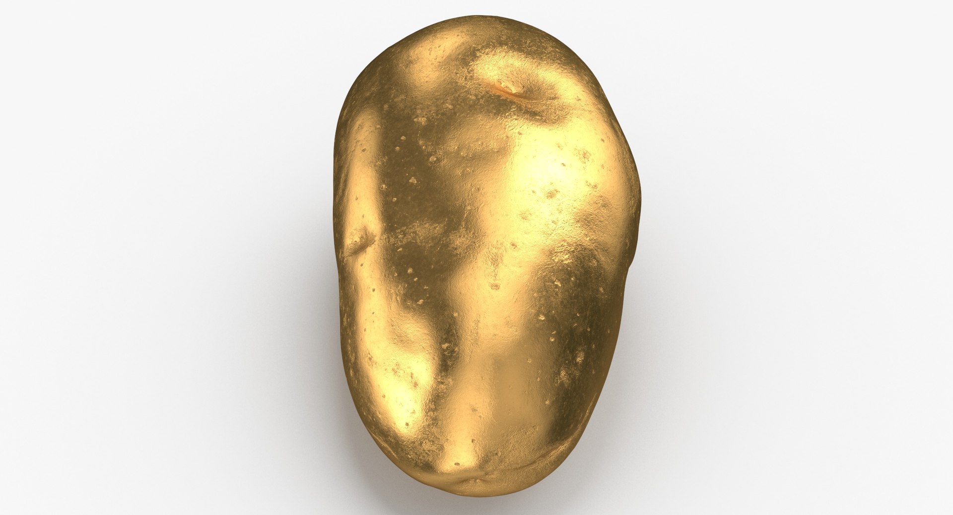 ビンテージ　作家　unknown golden potato object 3D Potato Clean 01 Gold - TurboSquid 1597603