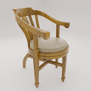 3D wooden chair