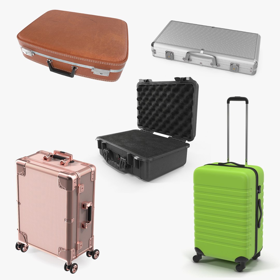 Suitcases Collection 2 3D model preview