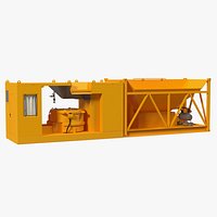 Mobile Concrete Batching Plant 3D Model