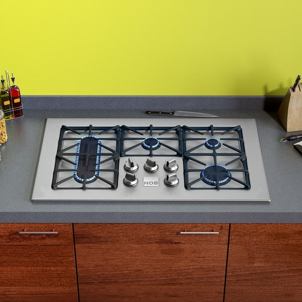 professional gas cooktop fish 3d max