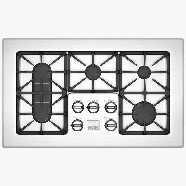 professional gas cooktop fish 3d max