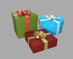 christmas presents ribbon model