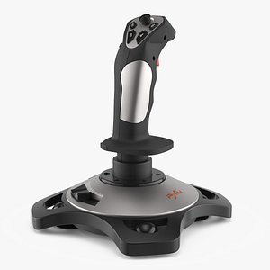 3D PXN Gaming Flight Stick Device Black Silver model
