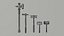Low-poly Cartoon medieval weapons Polygonal Style