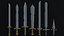 Low-poly Cartoon medieval weapons Polygonal Style