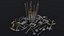 Low-poly Cartoon medieval weapons Polygonal Style