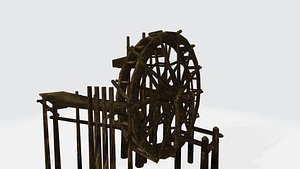 3D waterwheel water