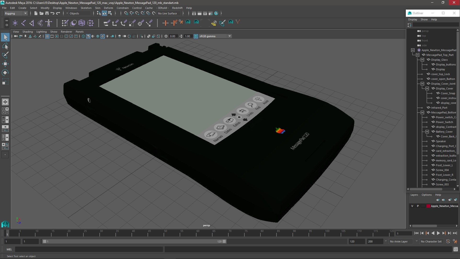 3D Model Apple Newton MessagePad 120 TurboSquid 2203979