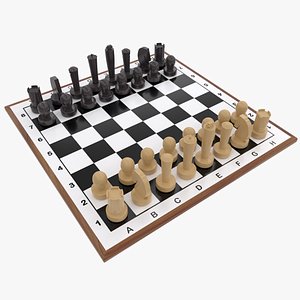 3D model Wooden Chess Set