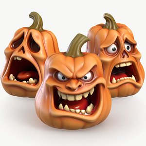 3D Jack o Lanterns small pack 1