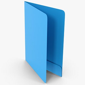 Blue File Folder 3D model