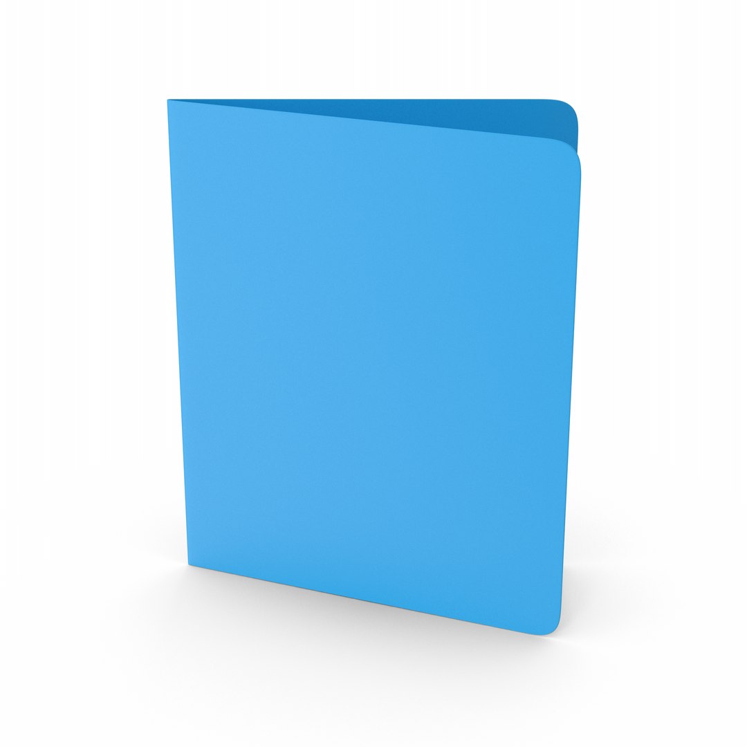 Blue File Folder 3D Model - TurboSquid 2340687