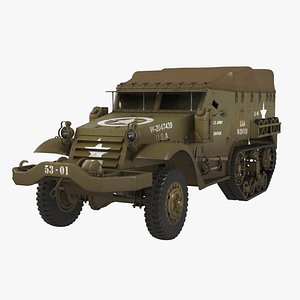 3D military vehicle tracks model
