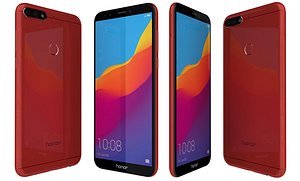 3D honor 7c red