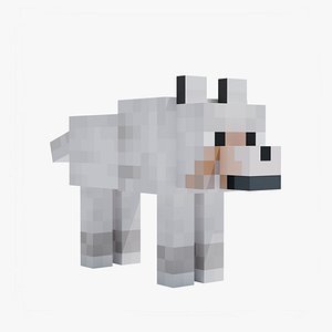 3D model Wolf - Minecraft