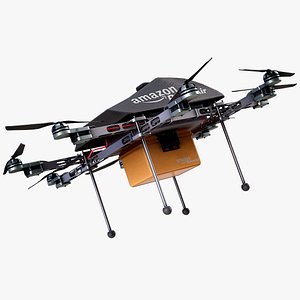Amazon Prime Air Delivery Drone Rigged 3D model